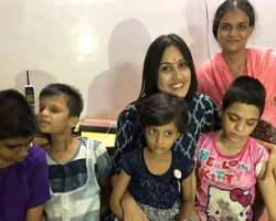 She is also a philanthropist and often spends time with the NGO kids.